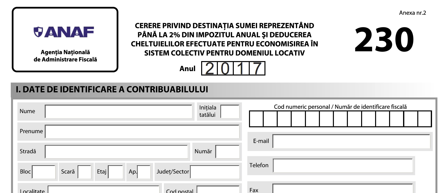 Formular 230 – 2017
