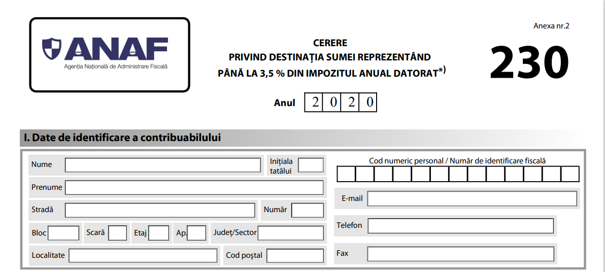 Formular 230 – 2020